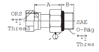ORS Female Swivel/SAE O-Ring Boss Adapter (VN)  