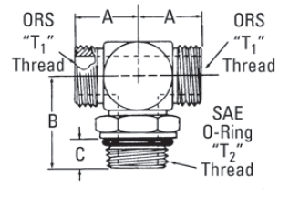 ORS/ORS/SAE O-Ring Boss (Adj) Adapter (VN) 