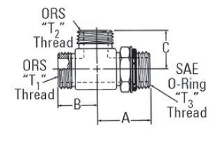 ORS/ORS/SAE O-Ring Boss (Adj) Adapter - FF1865T (VN) 