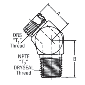 45° ORS/Male NPTF Adapter - FF2093T (VN)  