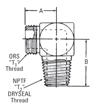 90° ORS/Male NPTF Adapter - FF2032T (VN)