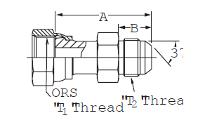 ORS Female Swivel/SAE 37° Male Flare - FF2209T (VN)  