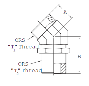 45° ORS/ORS Bulkhead Adapter - FF2144T (VN)  