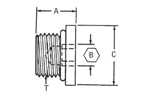 SAE Male O-Ring Boss (Hex Socket) - FF2138 (VN) 