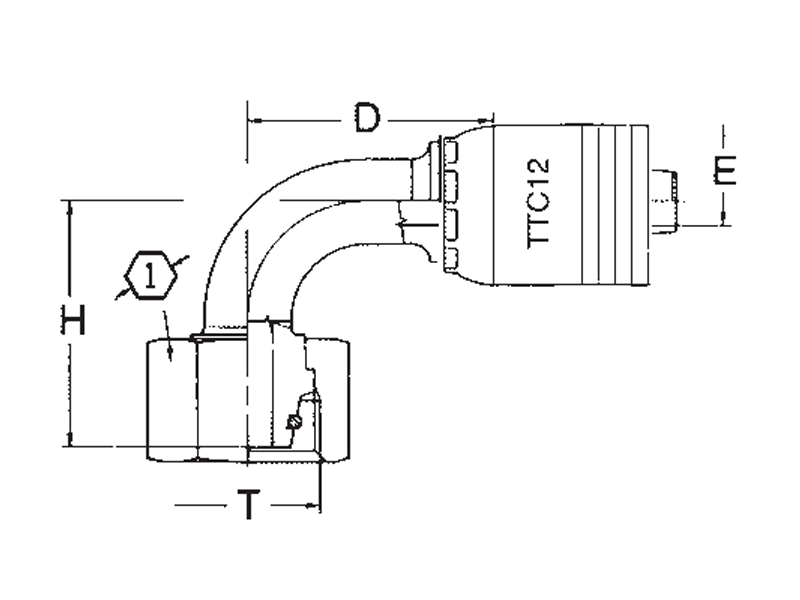 DKO Female Swivel, Heavy Duty, 90° Elbow (DSB)