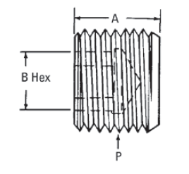 External Pipe/Plug Countersunk Hex - 2222 (VN)