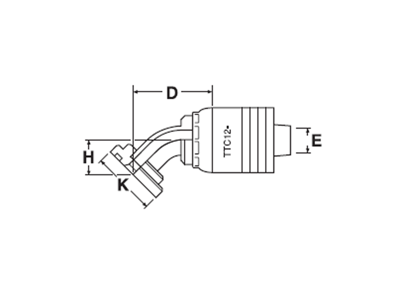 Komatsu Split Flange 45° Elbow (KSA)
