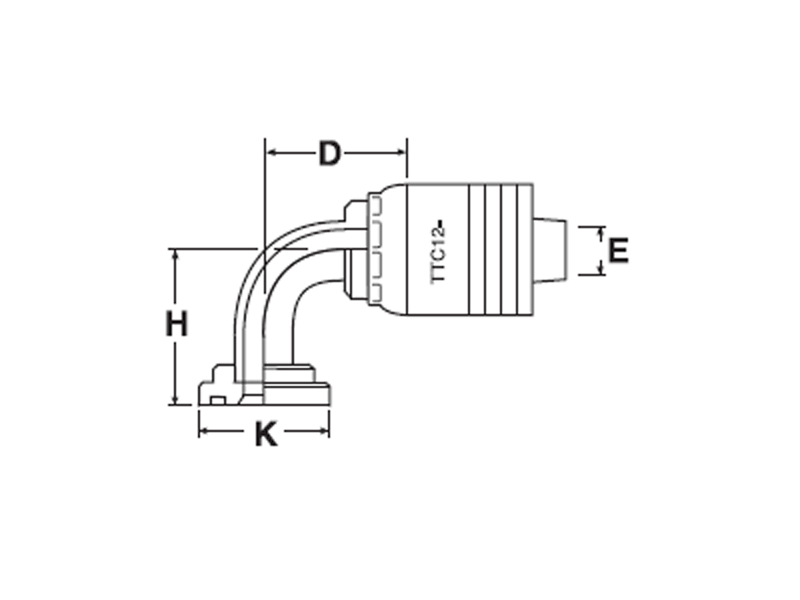 Komatsu Split Flange 90° Elbow (KSB)