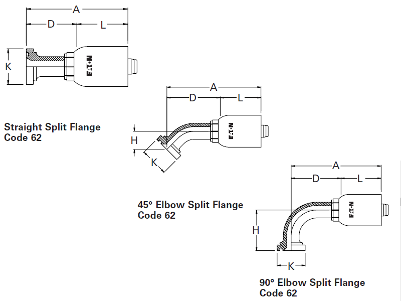 Global Spiral TTC Fittings Code 62 (SAE J518)