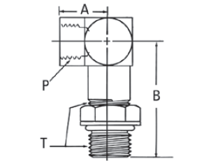 Internal Pipe/SAE O-Ring Boss (adj.) - 206804 (VN) 