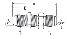 37° Flare Bulkhead/37° Flare - 2041 (VN) 