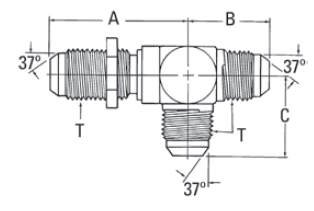 37° Flare Bulkhead/37° Flare - 203008 (VN) 