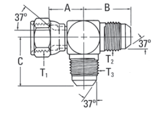 37° Flare Bulkhead/37° Flare/37° Flare - 203102 (VN) 