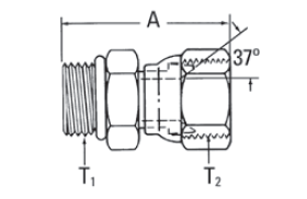 SAE O-Ring Boss/37° Flare Swivel - 2266 (VN) 