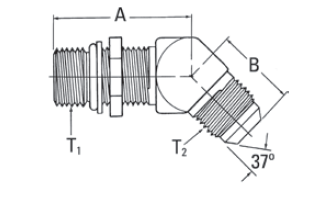 SAE O-Ring boss (adj.)/37° flare - 2061 (VN) 