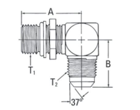 SAE O-Ring Boss(adj.)/37° Flare - 2062 (VN) 