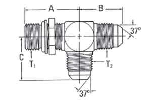 SAE O-Ring Boss(adj.)/37° Flare - 203005 (VN) 