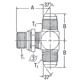 SAE O-Ring Boss(adj.)/37° Flare - 203003 (VN) 