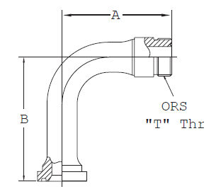 90° ORS/Split Flange (Code 62) - FF6063T (VN) 