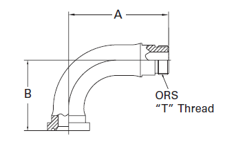 90° ORS/Split Flange (Code 62) - FF6071T (VN) 