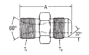 Metric 60° (DIN 7631)/37° Flare - 15.117 (VN) 
