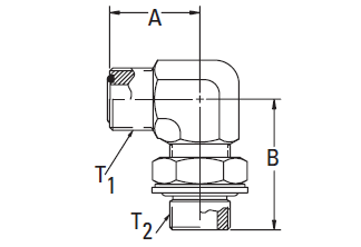 90° ORS Male/Special BSP Parallel - Mates with DIN 3852 Large Spottface - FF2484T (VN) 