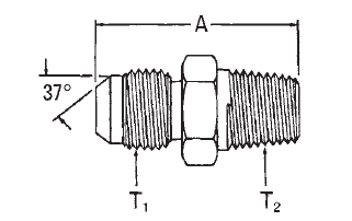 SAE 37° Male/BSPT Male - GG110-NP (VN) 
