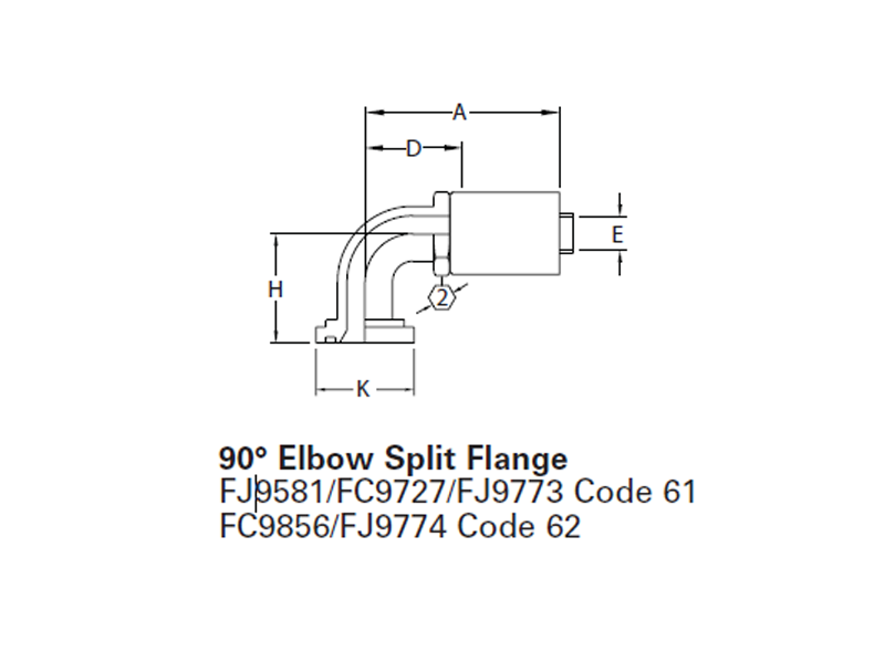 Spiral Single Skive Crimp Fittings Elbow Split Flange (part 3)