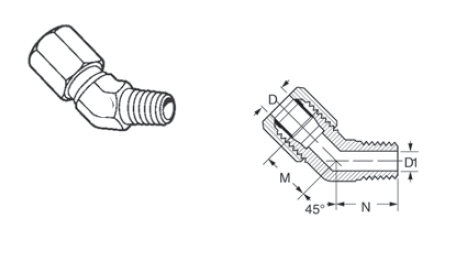 45° Male Elbow-Part No. 7355x (VN) 