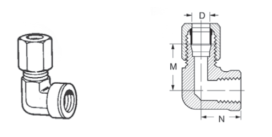 90° Female Elbow-Part No. 7455x (VN)