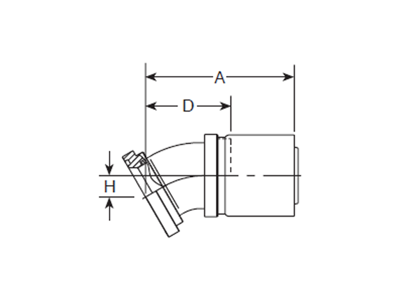 100R5 Crimp Fittings Split Flange 30° (Code 61)