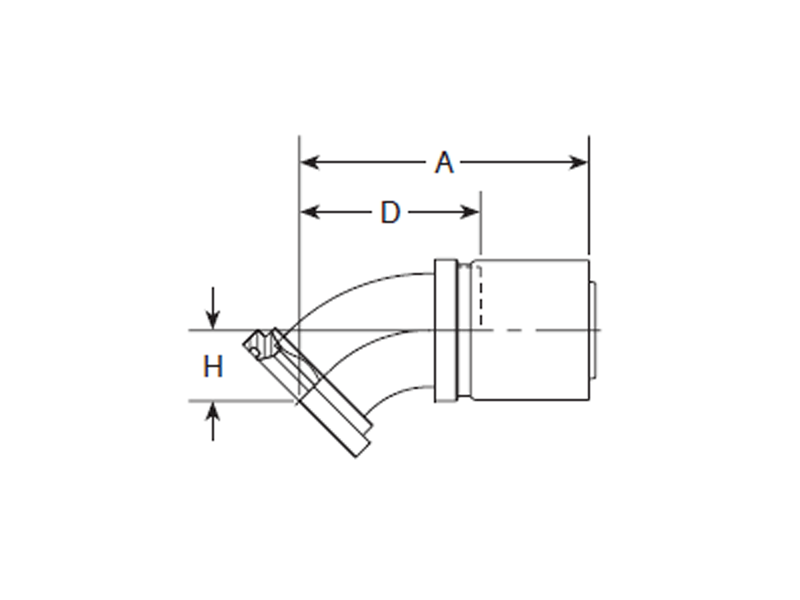 100R5 Crimp Fittings Split Flange 45° (Code 61)