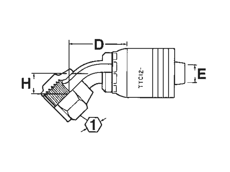 Female JIC/SAE 37° Swivel 45° Elbow (FJA)