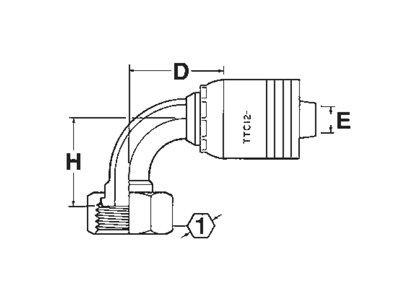 Female ORS Swivel 90° Short Drop Elbow (FRB)